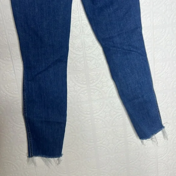 MOTHER High Waisted Double Looker Ankle Fray Embroidery Jeans Fruit Cart… - Picture 15 of 16